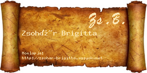 Zsohár Brigitta névjegykártya